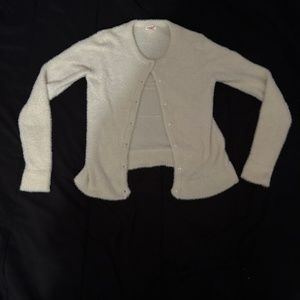 Fuzzy White Sweater